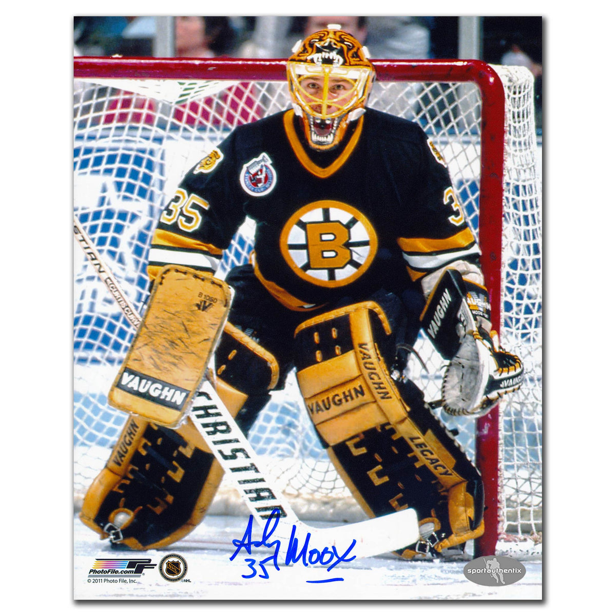 Andy Moog Boston Bruins Action Autographed 8x10 - Sport Authentix Inc