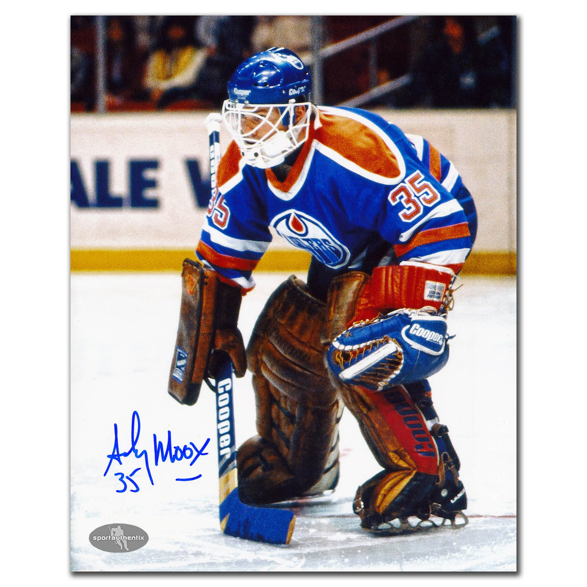 Andy Moog Edmonton Oilers In The Game Autographed 8x10 - Sport Authentix Inc