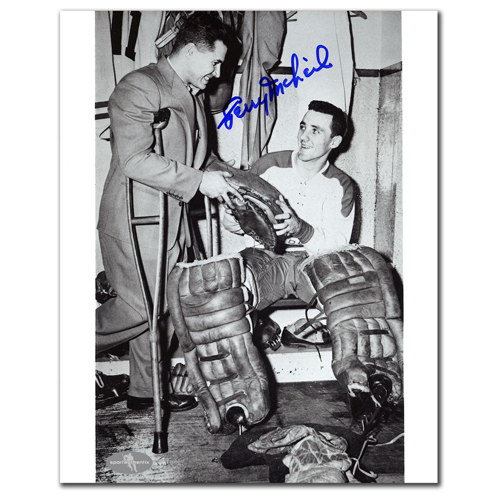 Gerry McNeil Canadiens de Montréal Photo autographiée 8 x 10