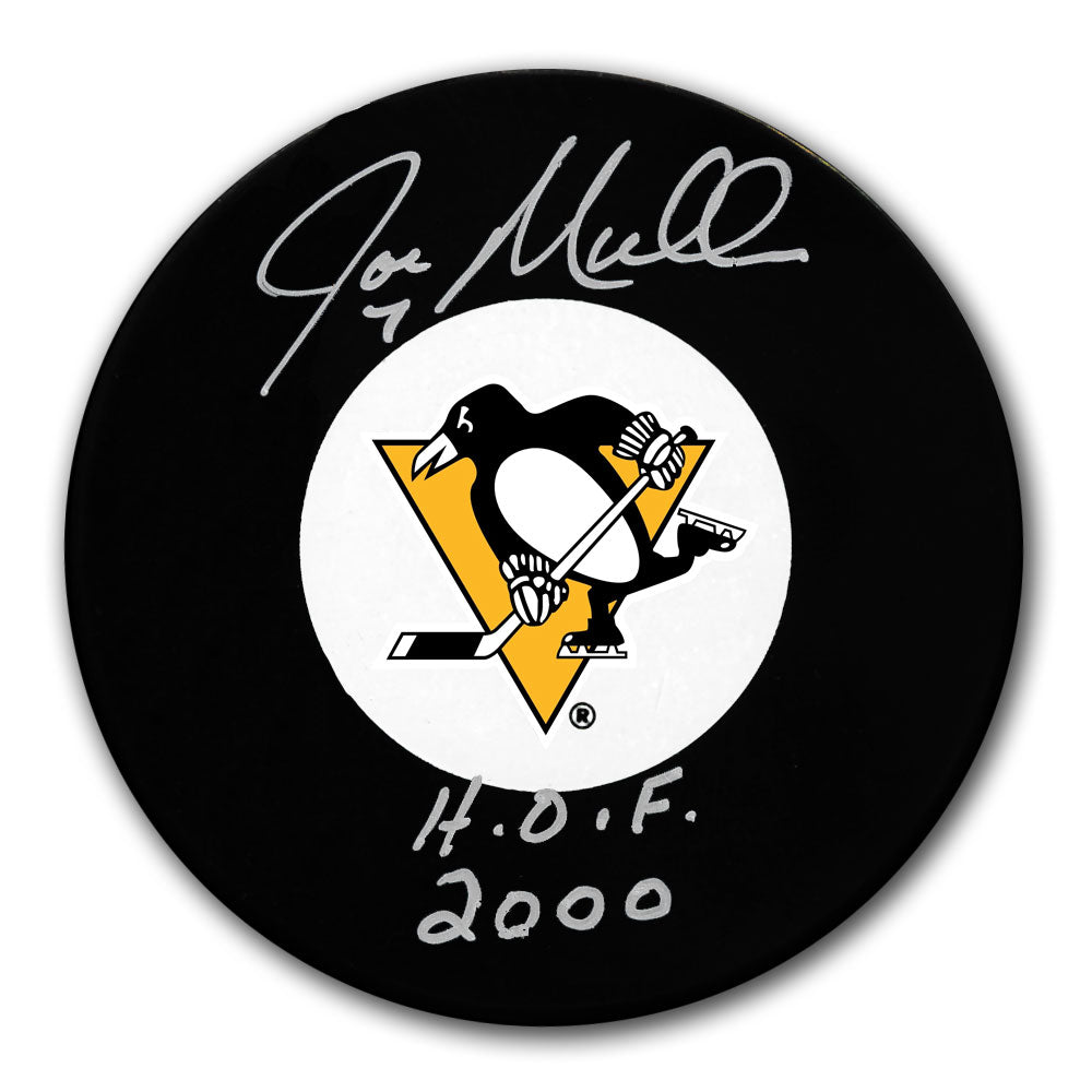 Joe Mullen Pittsburgh Penguins HOF Autographed Puck