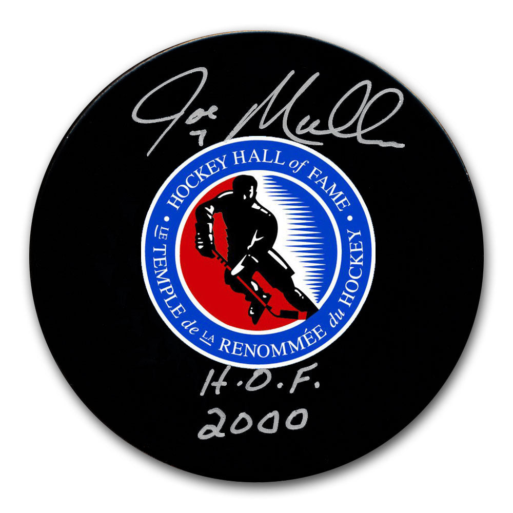 Joe Mullen Hockey Hall of Fame HOF Autographed Puck