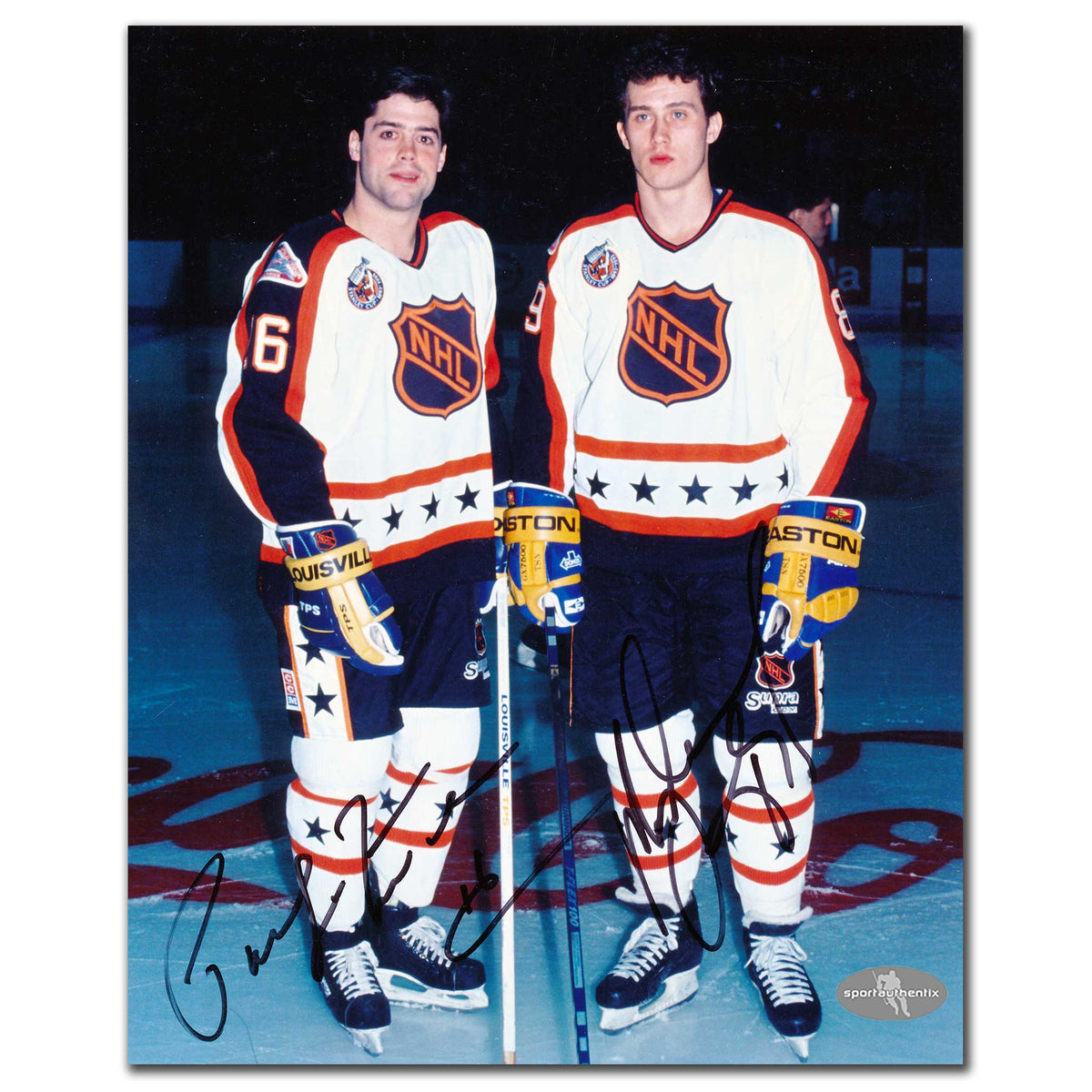 Pat Lafontaine & Alex Mogilny 1993 NHL All-Star Game Autographed 8x10 - Sport Authentix Inc