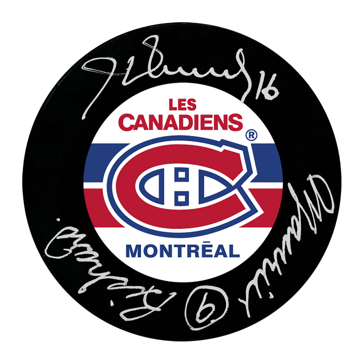 Maurice Richard & Henri Richard Montreal Canadiens Autographed Puck - Sport Authentix Inc