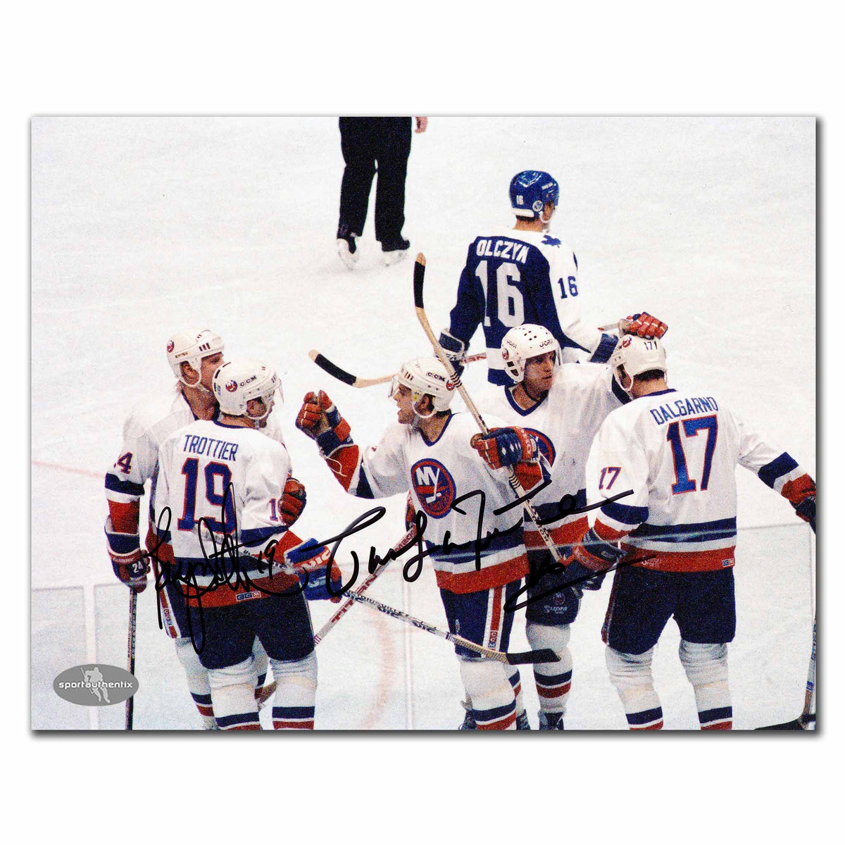 Pat Lafontaine & Bryan Trottier New York Islanders Autographed 8x10 - Sport Authentix Inc