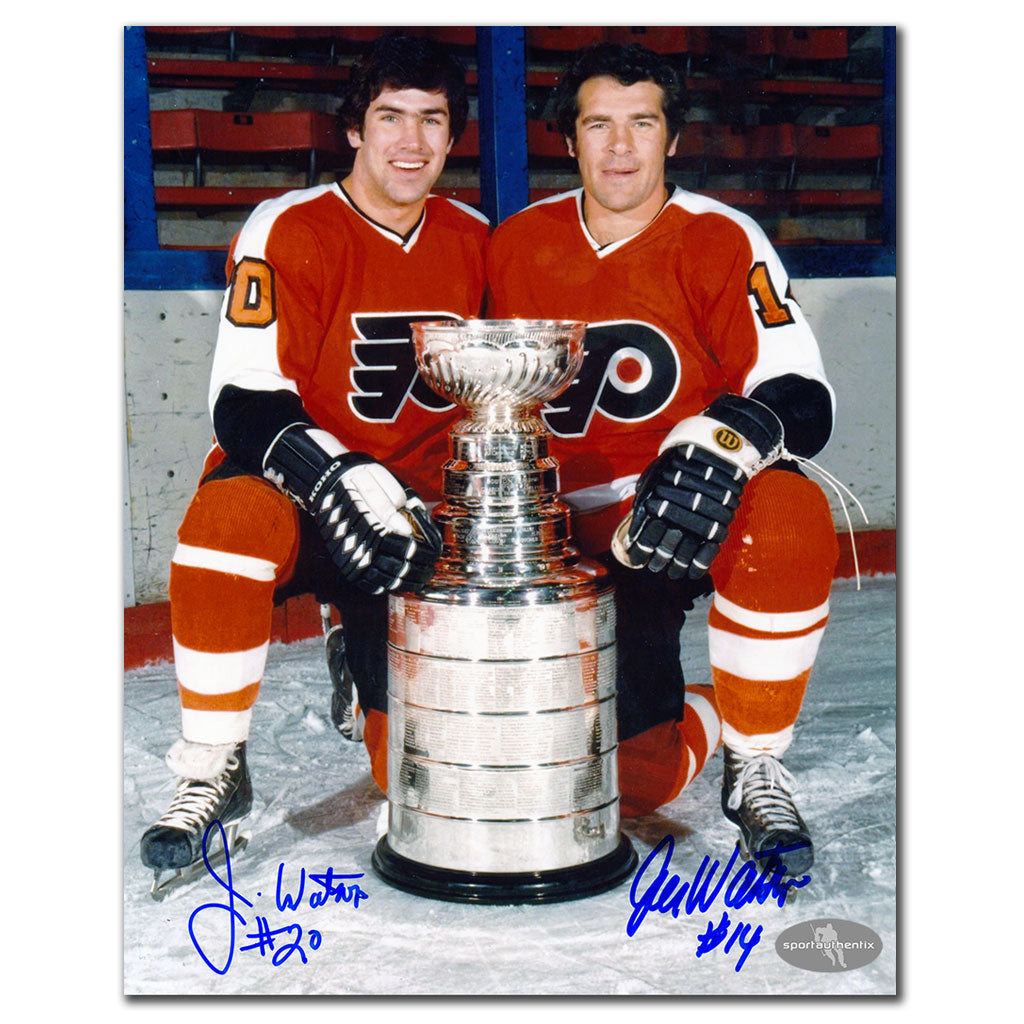 Jim Watson et Joe Watson Flyers de Philadelphie COUPE STANLEY Double autographié 8x10
