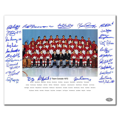 Authentic 1972 Summit Series Team Canada Autographed 16x20 Signed by 27 - SportAuthentix