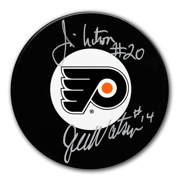 Authentic Jim Watson & Joe Watson Philadelphia Flyers Autographed Puck - SportAuthentix