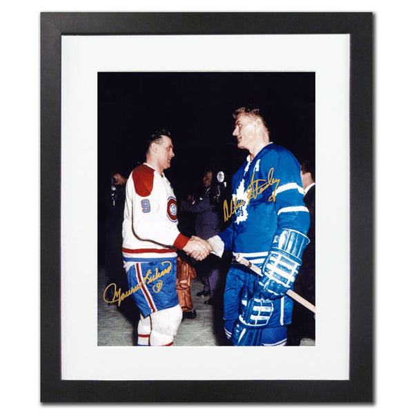 Maurice Richard & Allan Stanley Autographed Framed 16x20 Photo