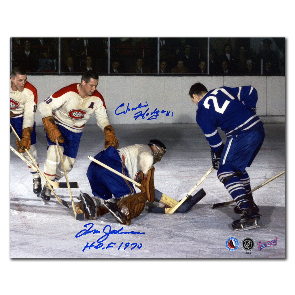 Tom Johnson & Charlie Hodge Montreal Canadiens Dual Autographed 8x10 Photo