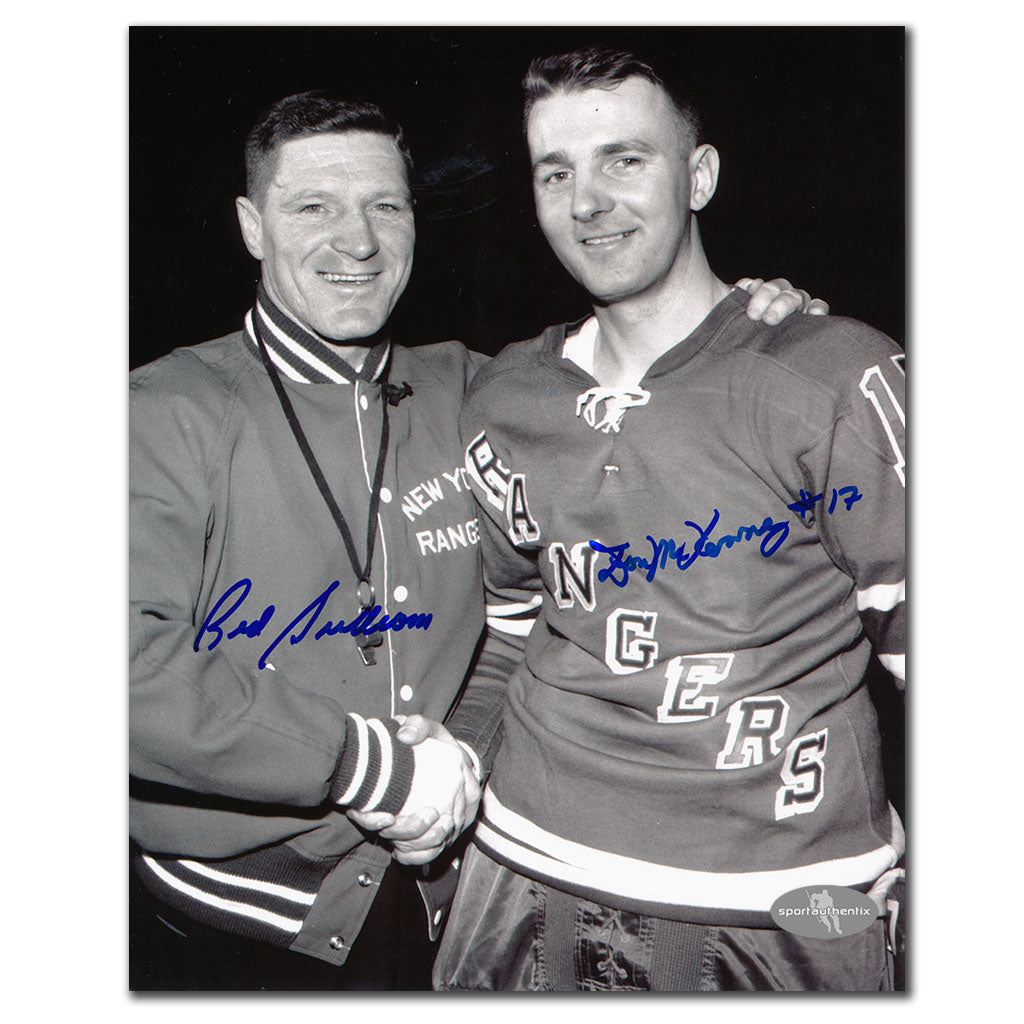Red Sullivan et Don McKenney New York Rangers Double photo dédicacée 8 x 10