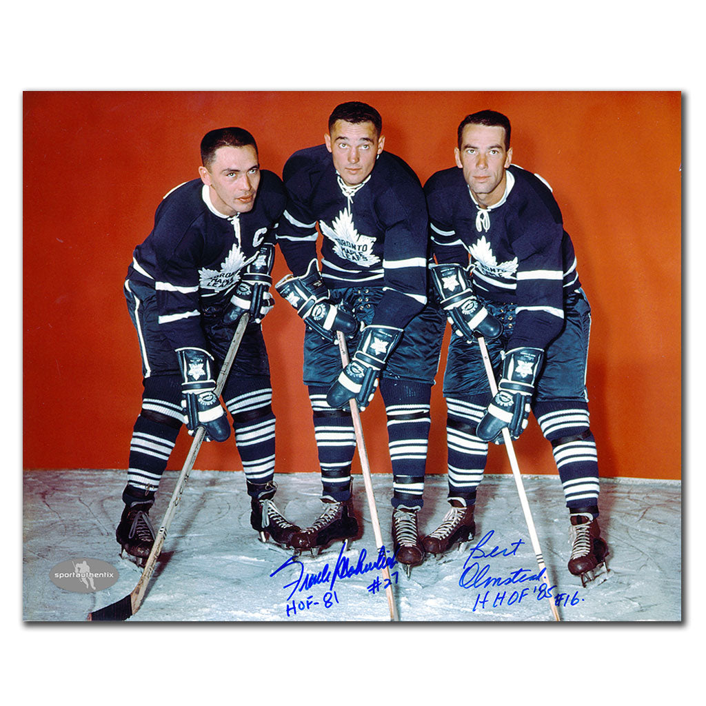 Frank Mahovlich & Bert Olmstead Toronto Maple Leafs HOF Dual Autographed 8x10 Photo - Sport Authentix Inc