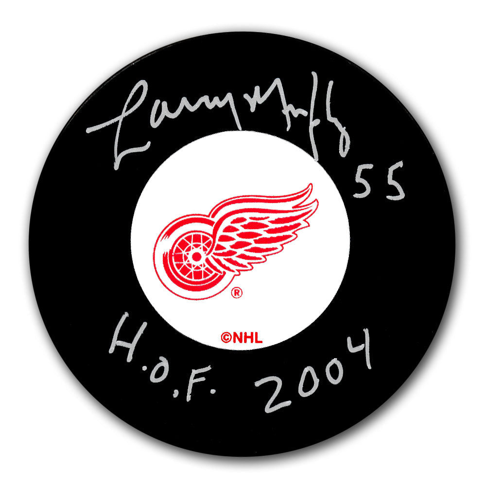 Rondelle autographiée par Larry Murphy des Red Wings de Detroit HOF