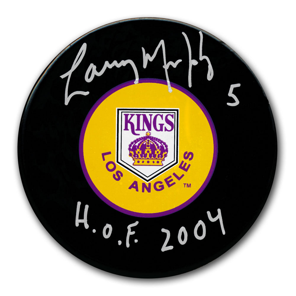 Rondelle autographiée par Larry Murphy des Kings de Los Angeles HOF