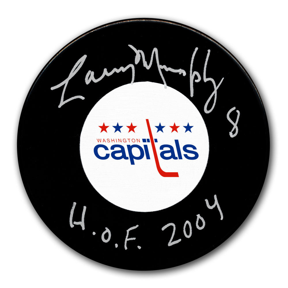 Rondelle autographiée du HOF des Capitals de Washington de Larry Murphy