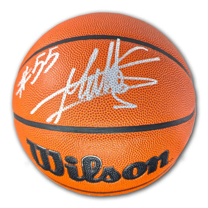Authentic Dikembe Mutombo Autographed Wilson NBA Basketball Tristar COA - SportAuthentix