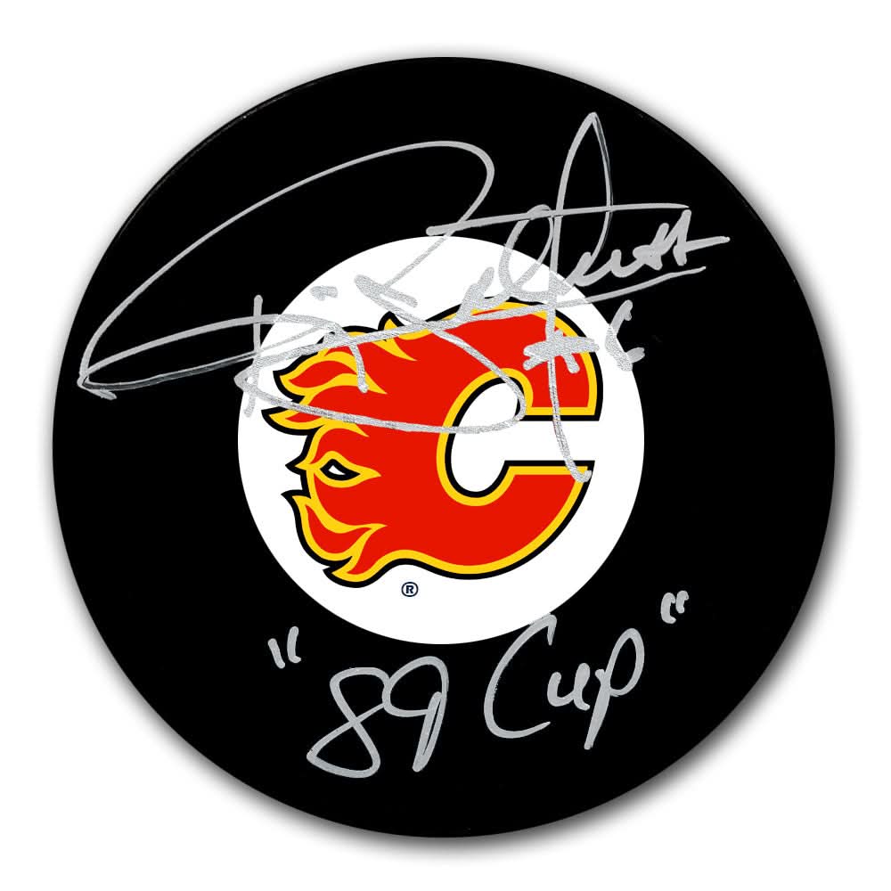 Ric Nattress Calgary Flames 1989 Cup Autographed Puck - Sport Authentix Inc