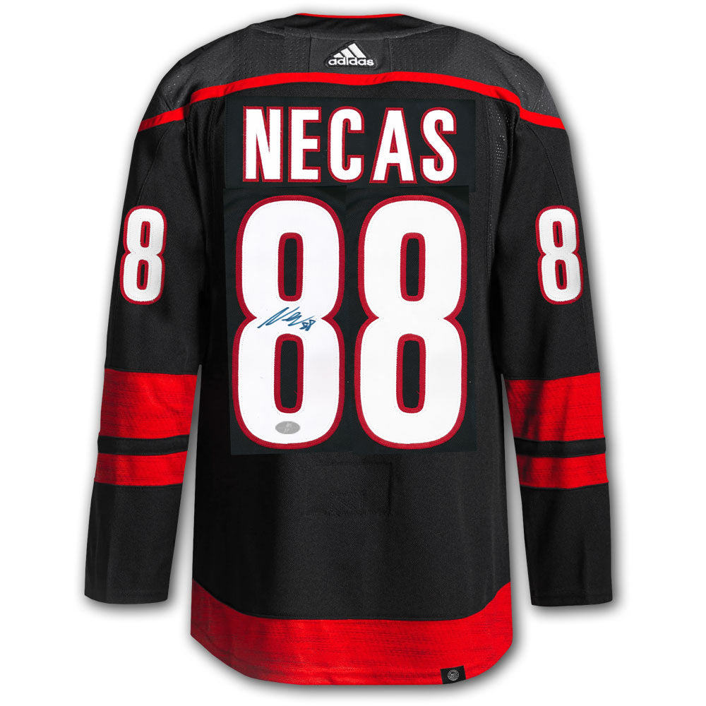 Maillot Adidas Pro autographié par Martin Necas Carolina Hurricanes