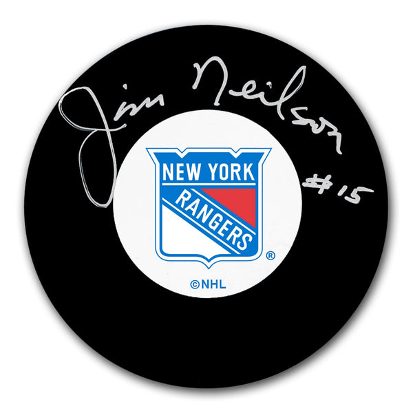 Authentic Jim Neilson New York Rangers Autographed Puck - SportAuthentix