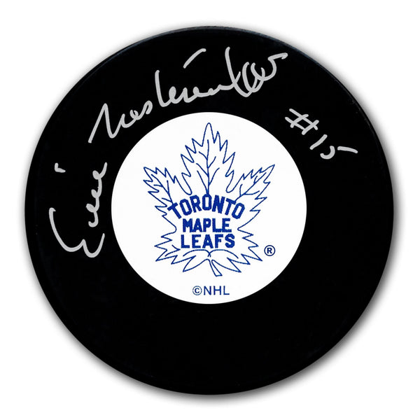 Authentic Eric Nesterenko Toronto Maple Leafs Original 6 Autographed Puck - SportAuthentix