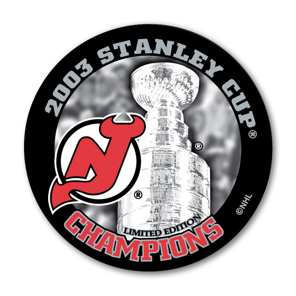 New Jersey Devils 2003 Stanley Cup Champions limited-edition hockey puck for Joe Nieuwendyk autograph pre-order