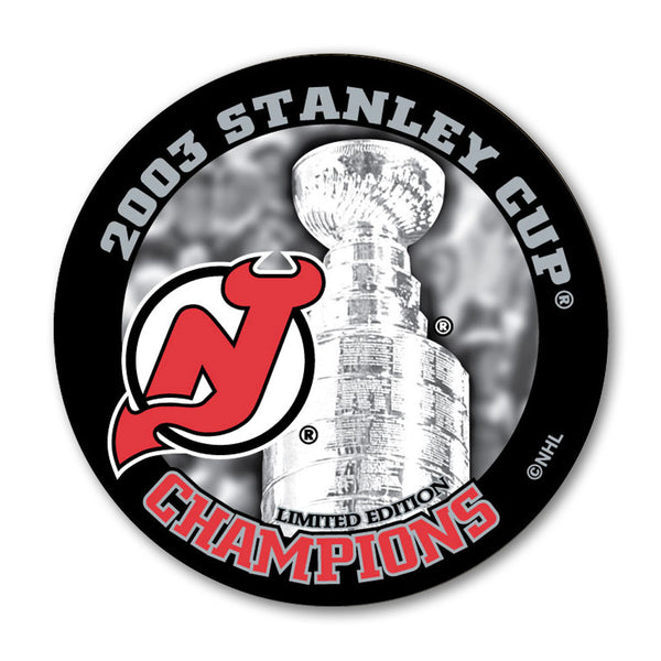 New Jersey Devils 2003 Stanley Cup Champions limited-edition hockey puck for Joe Nieuwendyk autograph pre-order