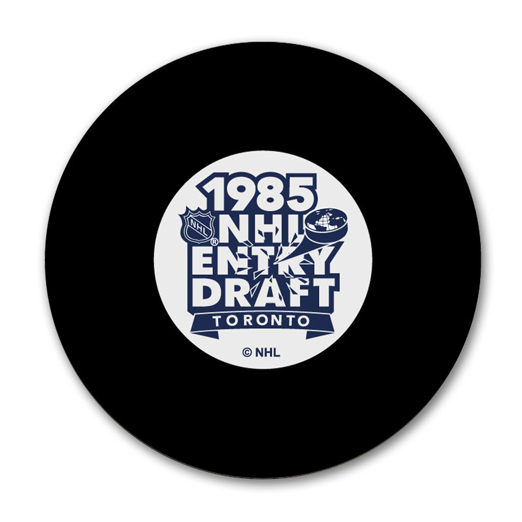 1985 NHL Entry Draft hockey puck for Joe Nieuwendyk autograph pre-order