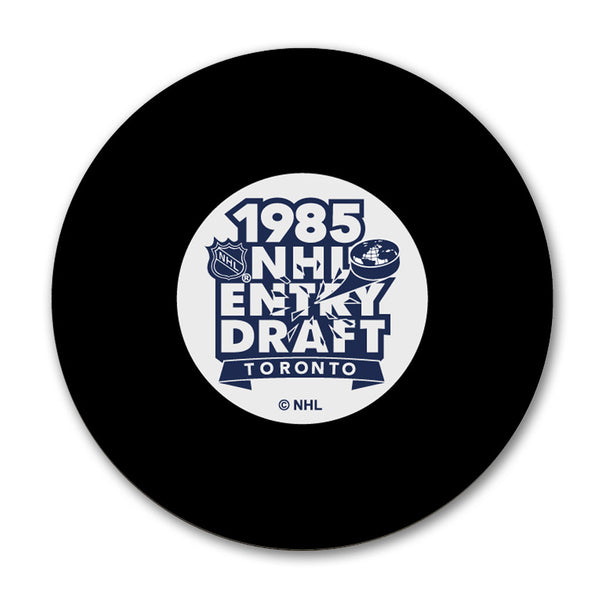 1985 NHL Entry Draft hockey puck for Joe Nieuwendyk autograph pre-order