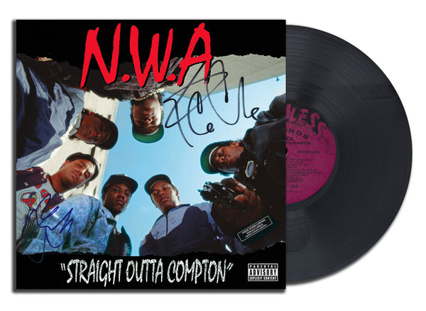 Ice Cube DJ Yella Signed N.W.A. STRAIGHT OUTTA COMPTON Autographed Vinyl Album LP