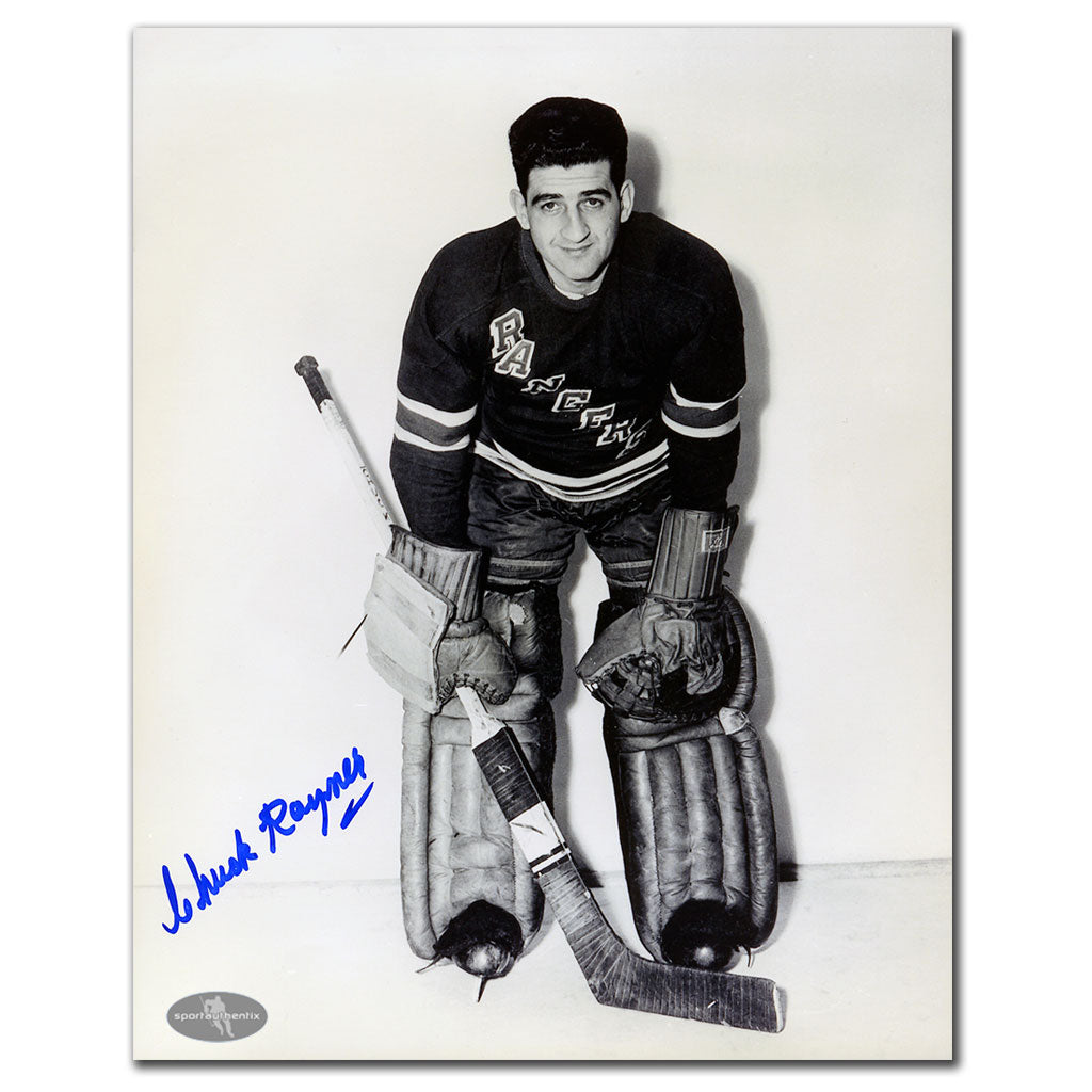 Chuck Rayner New York Rangers Photo dédicacée 8 x 10