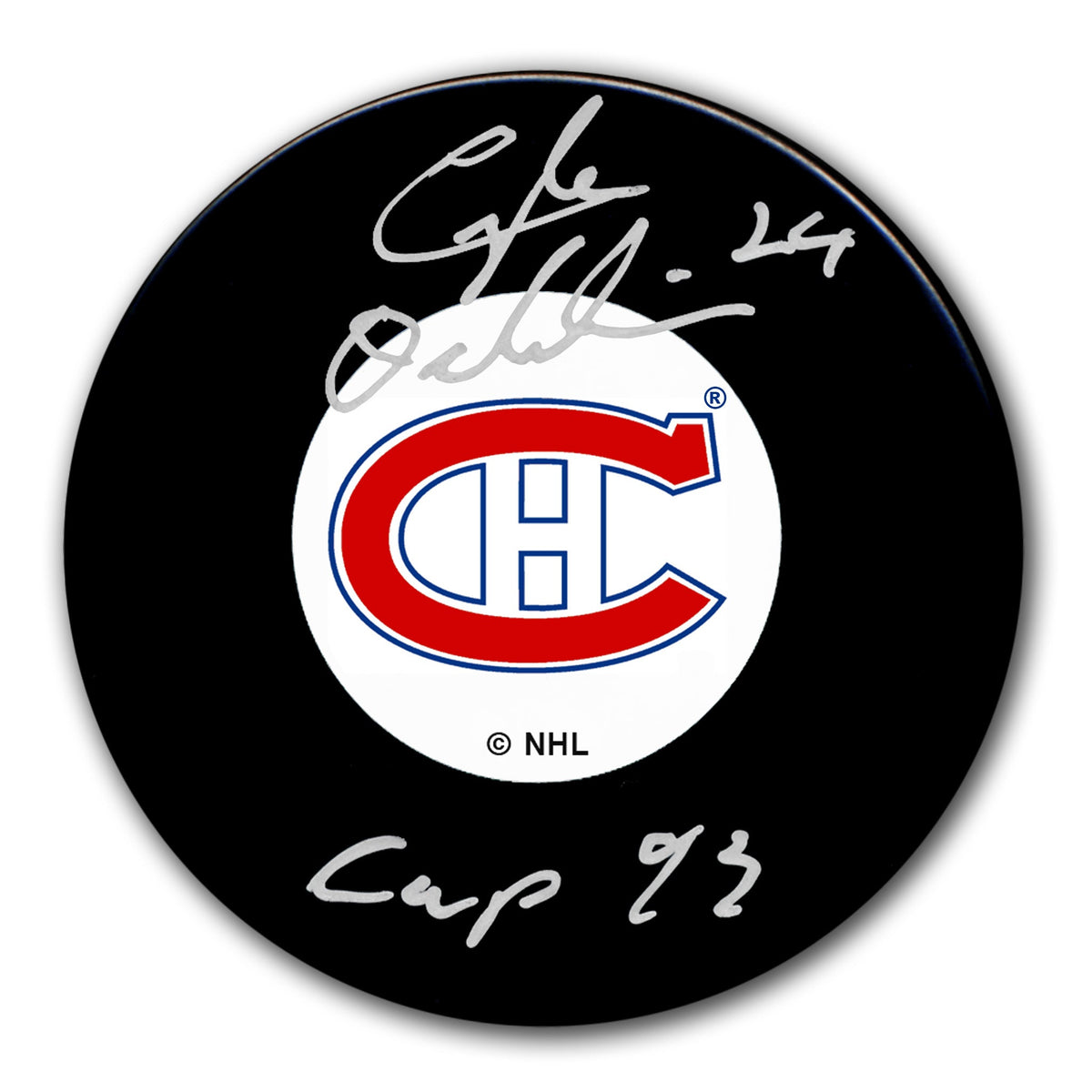 Lyle Odelein Montreal Canadiens 1993 Stanley Cup Original 6 Autographed Puck - Sport Authentix Inc