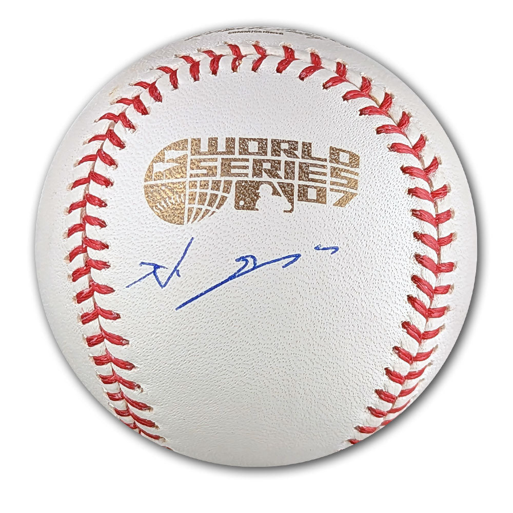Hideki Okajima Autographed MLB Official Major League World Series Baseball