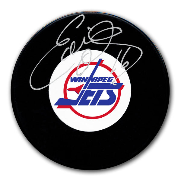 Ed Olczyk autographed Winnipeg Jets hockey puck