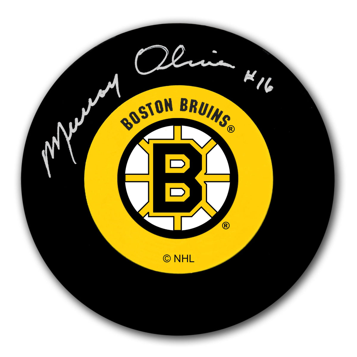 Murray Oliver Boston Bruins Autographed Puck - Sport Authentix Inc