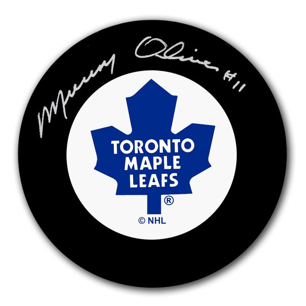 Authentic Murray Oliver Toronto Maple Leafs Autographed Puck - SportAuthentix