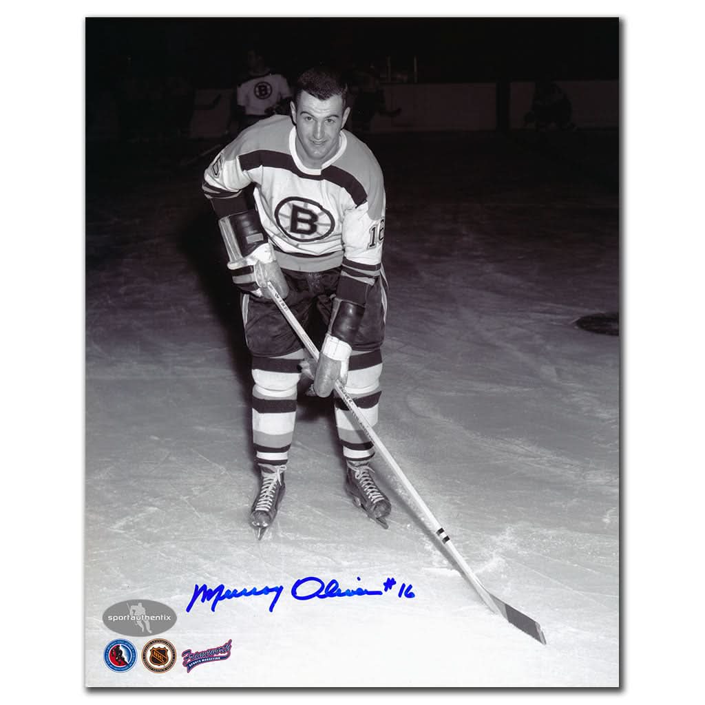 Authentic Murray Oliver Boston Bruins Autographed 8x10 Photo - SportAuthentix
