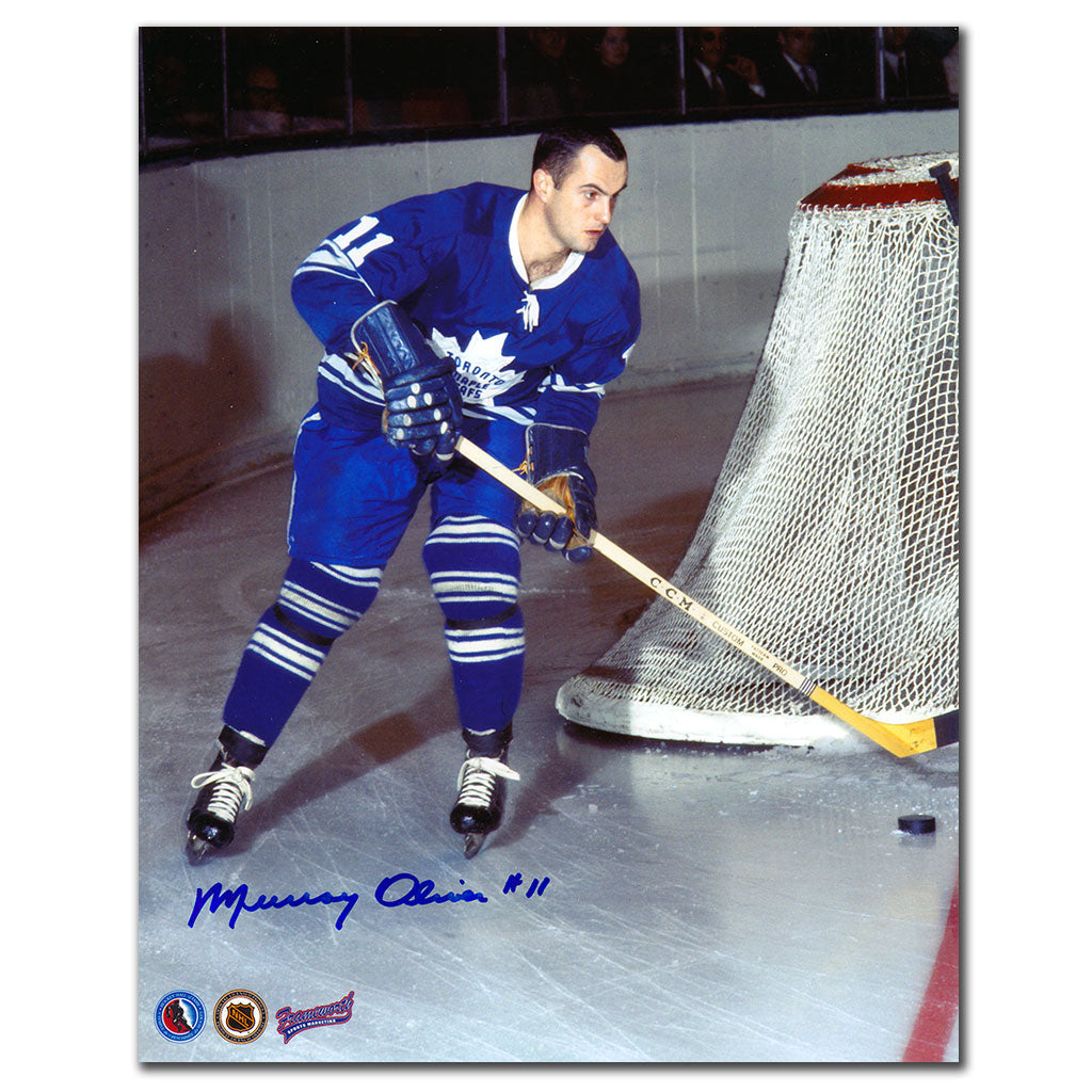 Murray Oliver Maple Leafs de Toronto Photo autographiée 8 x 10