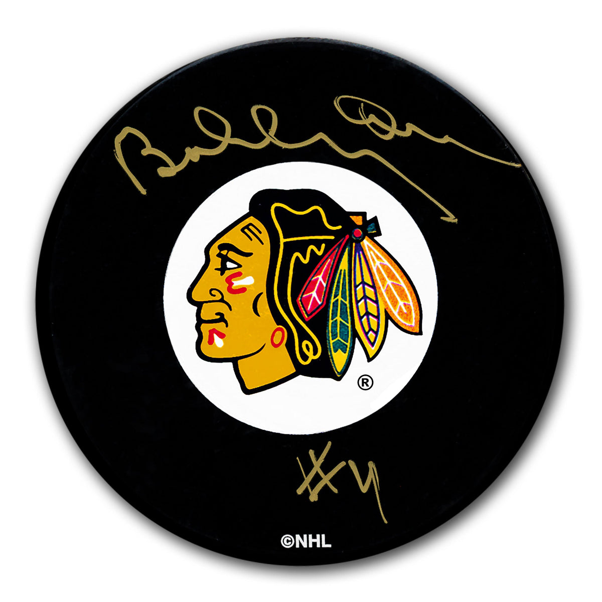 Bobby Orr Chicago Blackhawks Autographed Puck GNR COA - Sport Authentix Inc