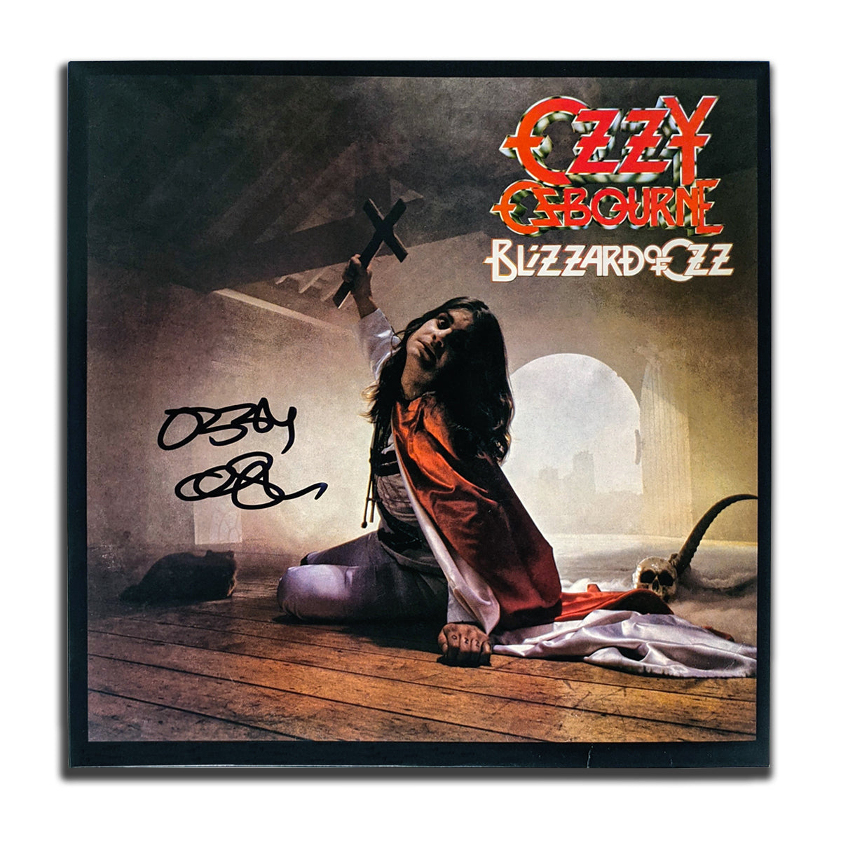 Ozzy Osbourne a signé l'album vinyle autographié BLIZZARD OF OZ LP BAS COA
