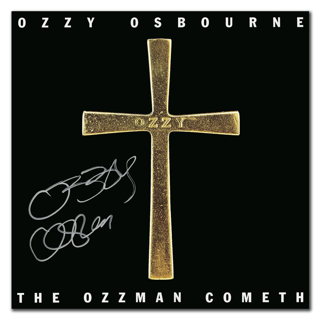 Ozzy Osbourne THE OZZMAN COMETH Signé 12x12 Plat