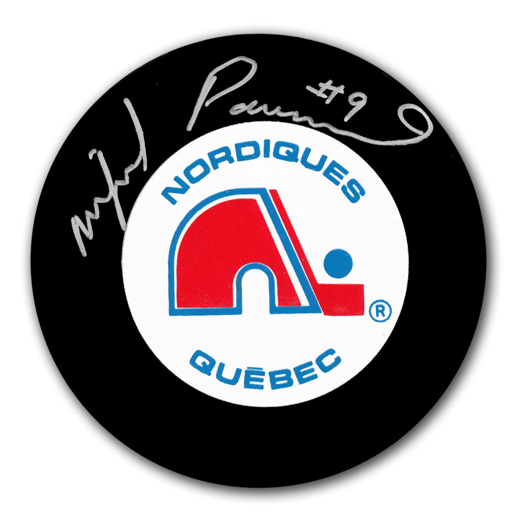 Wilf Paiement autographed Quebec Nordiques hockey puck