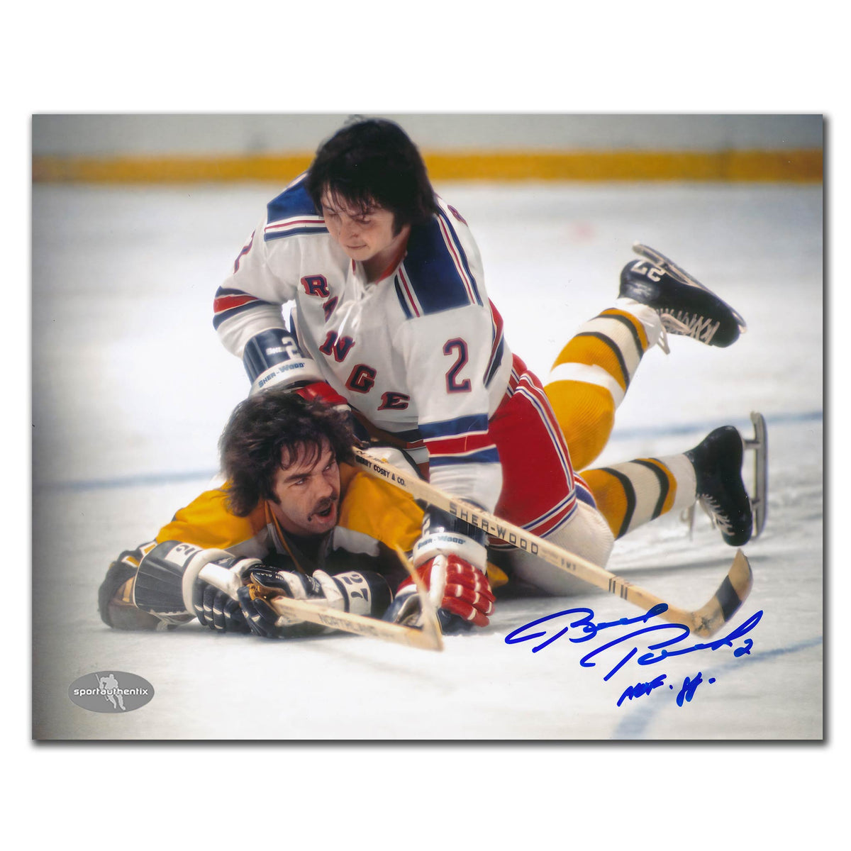 Brad Park Boston Bruins vs Sanderson Autographed 8x10 - Sport Authentix Inc