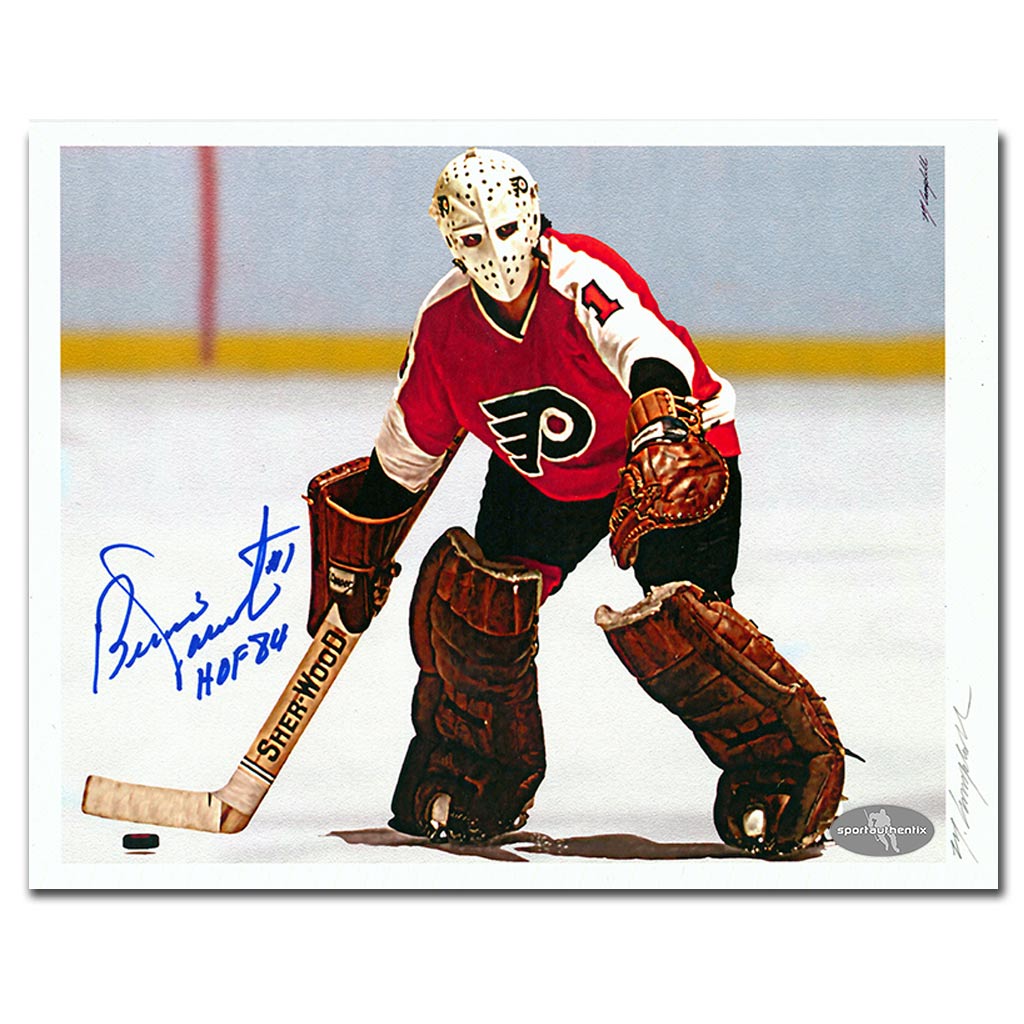 Bernie Parent autographed Philadelphia Flyers 8x10 photo with HOF 1984