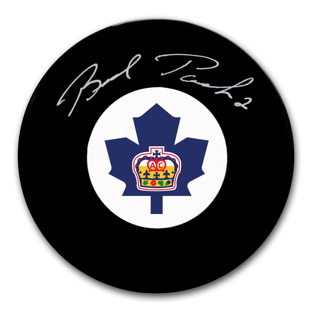 Brad Park autographed Toronto Marlies hockey puck