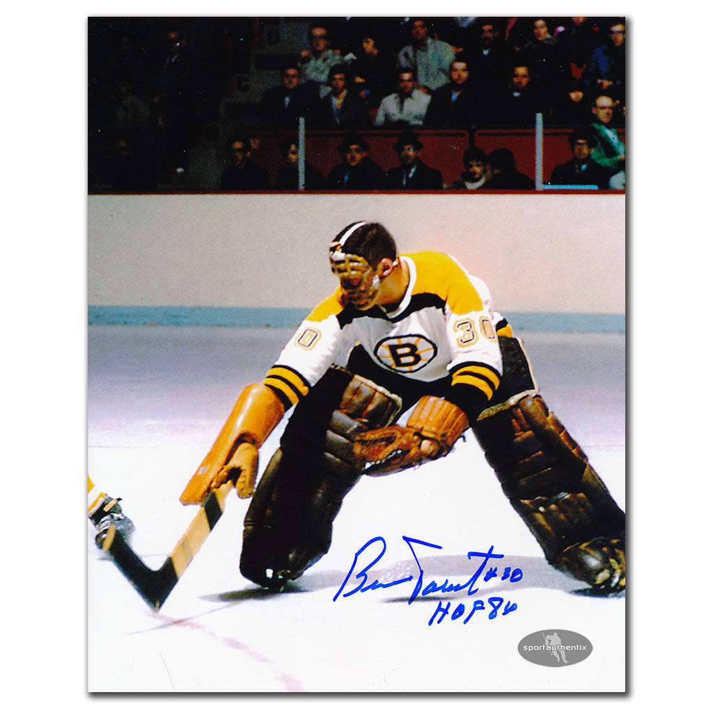 Bernie Parent Bruins de Boston HOF dédicacé 8x10