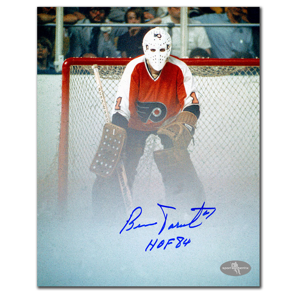 Bernie Parent Philadelphia Flyers FOG GAME Autographed 8x10