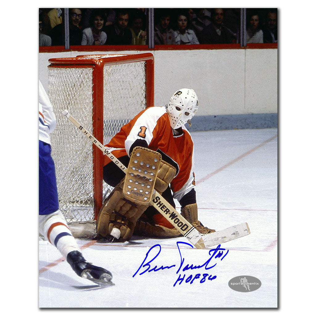 Bernie Parent Philadelphia Flyers IN THE CREASE Autographed 8x10