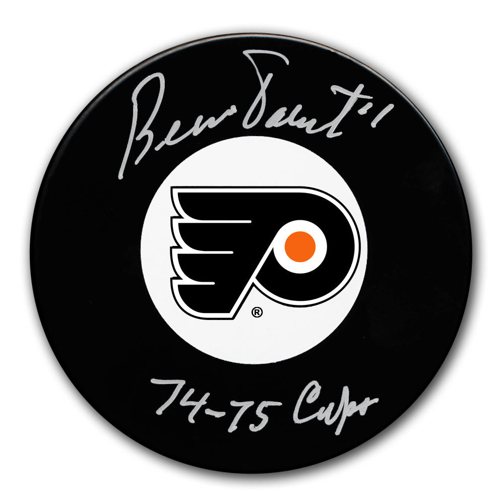 Rondelle autographiée Bernie Parent des Flyers de Philadelphie 74/75 CUPS
