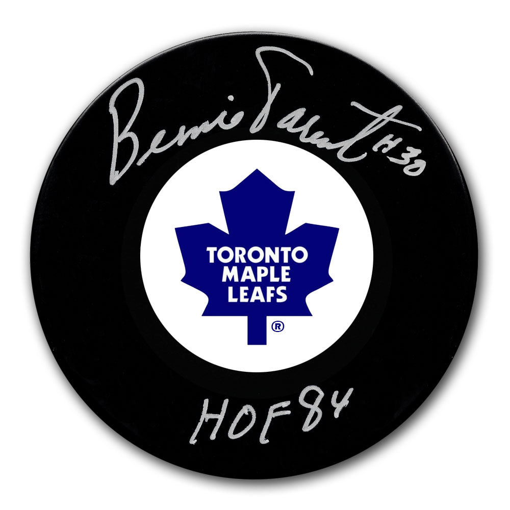 Bernie Parent Toronto Maple Leafs HOF Autographed Puck