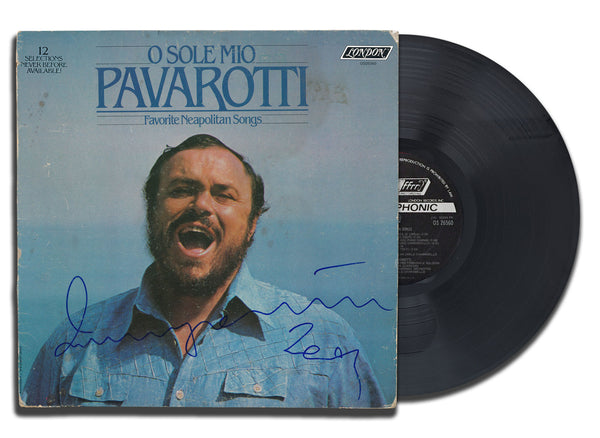 Luciano Pavarotti Signed O SOLE MIO Autographed Vinyl Album LP ACOA COA