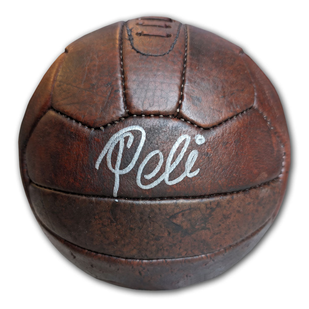 Pele signed vintage Millennium soccer ball with silver autograph authenticated by PSA DNA